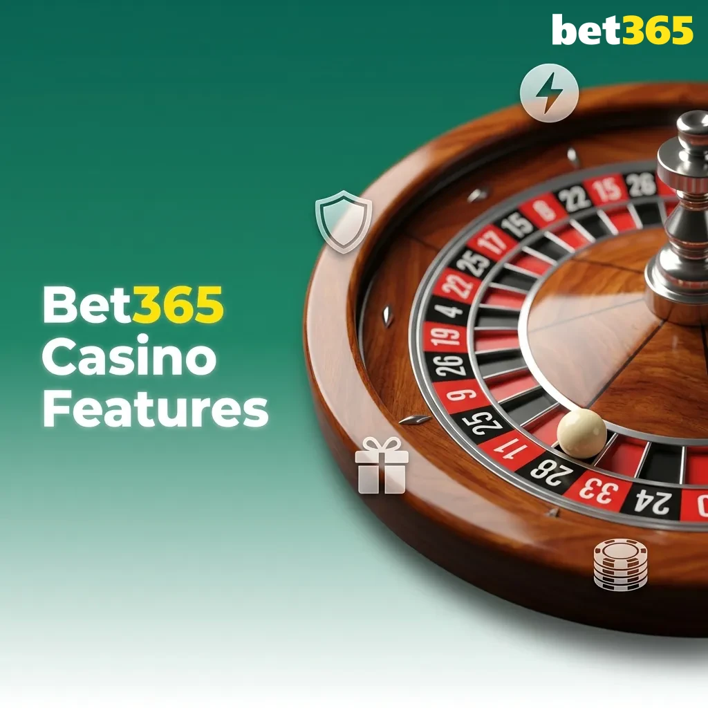 Bet365 Casino features list highlighting trusted brand, India-friendly payments, wide games, mobile access and responsible play tools