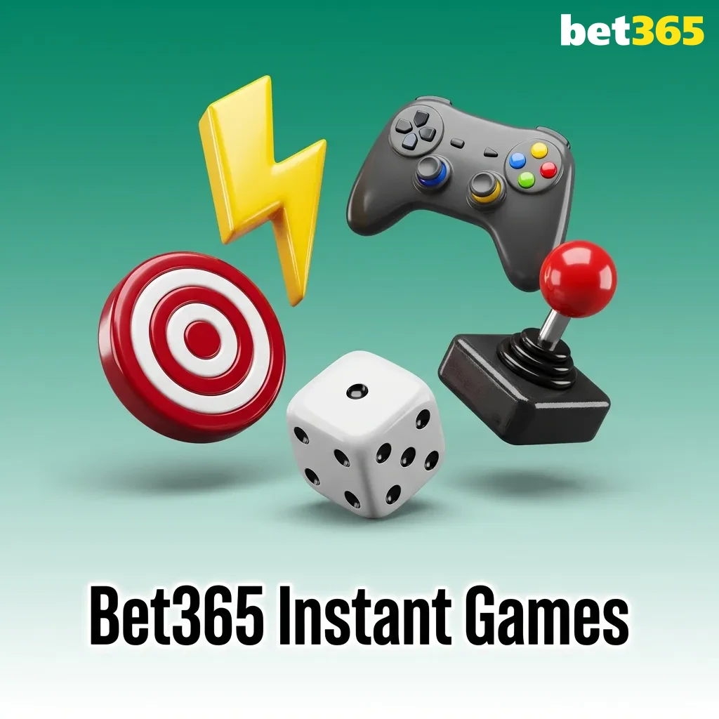 Bet365 instant games interface showing scratch cards, keno, and crash game options for quick-play casino entertainment