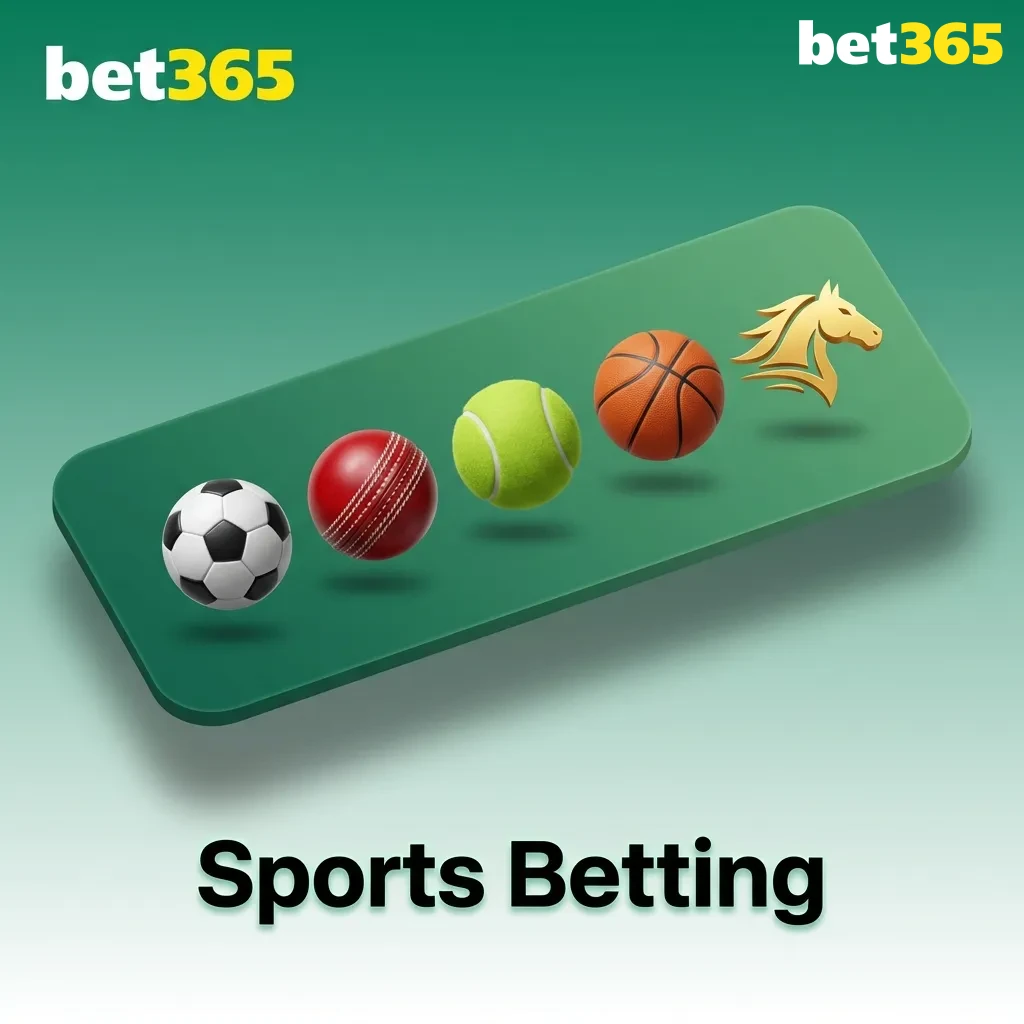 Sports betting interface showing odds and icons for cricket, football, tennis, kabaddi, basketball, esports and more sports