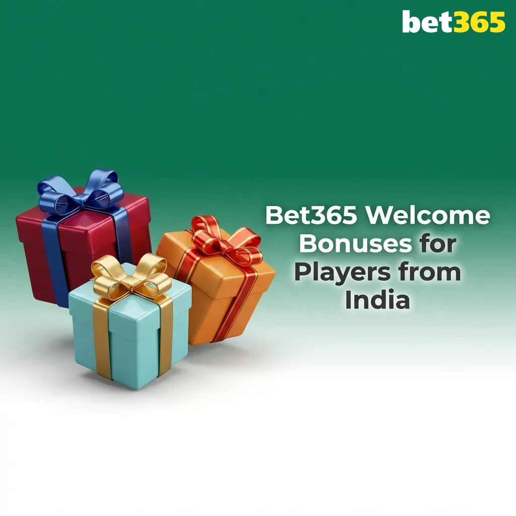 Bet365 welcome bonus offer showing 15% first deposit bonus up to ₹4,000 for Indian players with wagering requirements