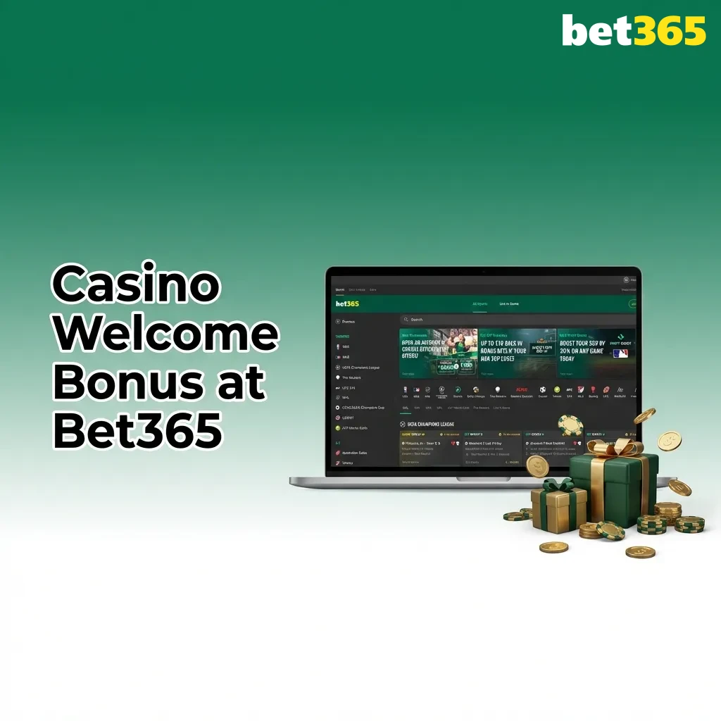 Bet365 India casino welcome bonus banner showing 15% up to ₹4,000 with slots and table game icons