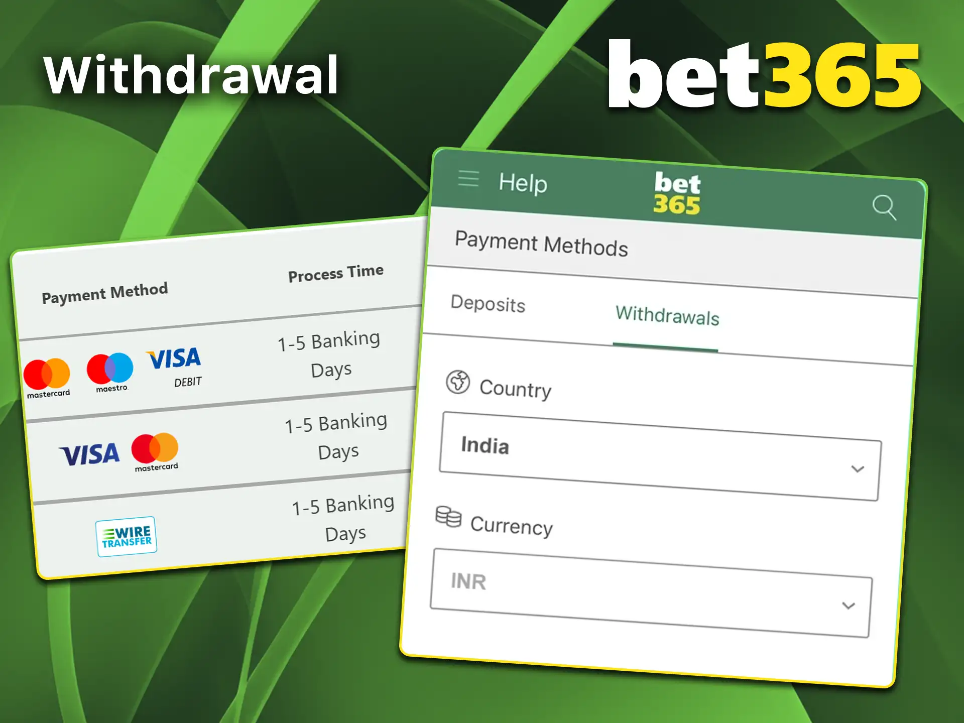 Withdraw money quickly from Bet365.